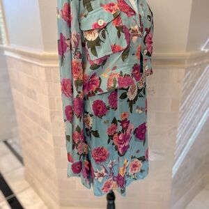 Vertigo Paris Floral Babydoll Dress with Cropped Jacket Size 40 US 8
